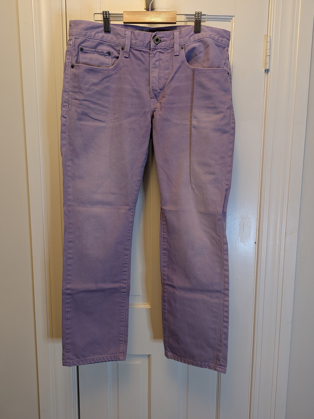 Y2K Express Straight Leg Low Rise Jeans in Lavender